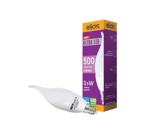 LED teardrop bulb 3.5 watts transparent ultra-white.
