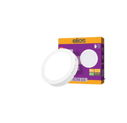 24W panel spotlight outside a round plastic case, ultra-soft.