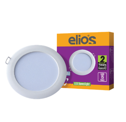 18W panel spotlight inside a round aluminum housing.