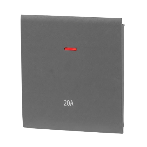 20 Amp 72mm Single Motor and Heater Switch Socket Business Gray Evo Piano.