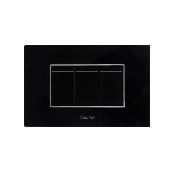 Black acrylic and silver Villar finish.