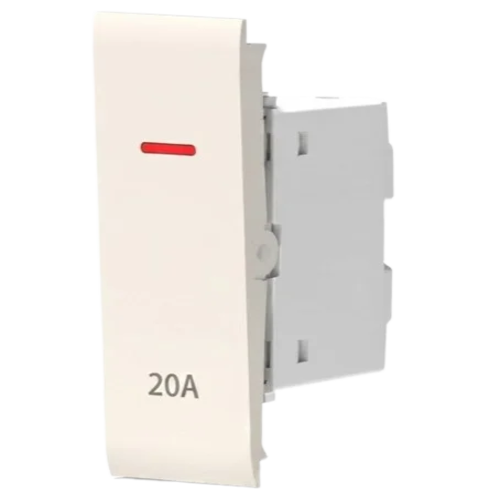20 Amp 24mm Switch Socket Motor and Heater Single Romantic Vanilla Evo Piano.