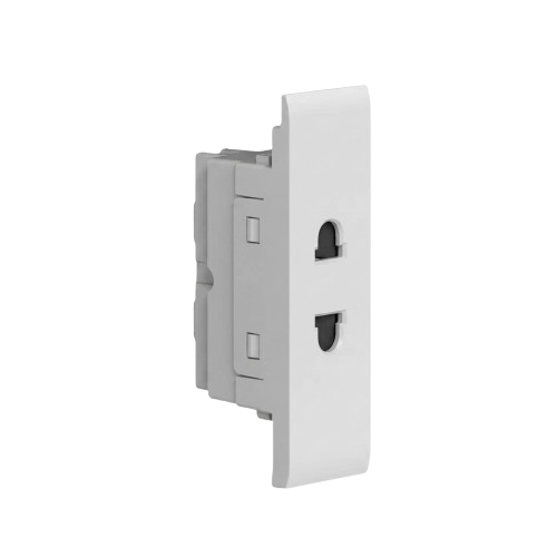 SAS Next 16A American-style socket module (White), 22mm, Piano-style – Code 90212.